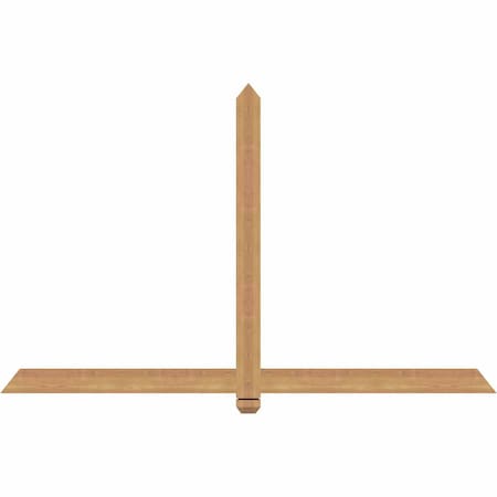 Ekena Millwork Eugene Smooth Timber Gable Bracket, Western Red Cedar, 72"W x 45"H x 1 1/2"D x 3 1/2"F, 15/12 Pitch GBW072X45X0204EUG00SWR